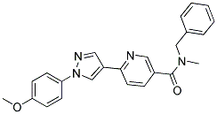 N-BENZYL-6-[1-(4-METHOXY-PHENYL)-1H-PYRAZOL-4-YL]-N-METHYL-NICOTINAMIDE Struktur