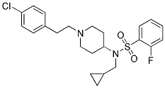 N-(1-[2-(4-CHLOROPHENYL)ETHYL]PIPERIDIN-4-YL)-N-(CYCLOPROPYLMETHYL)-2-FLUOROBENZENESULFONAMIDE Struktur