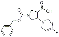 4-(4-FLUORO-PHENYL)-PYRROLIDINE-1,3-DICARBOXYLIC ACID 1-BENZYL ESTER Struktur