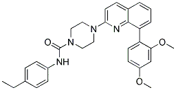 4-[8-(2,4-DIMETHOXYPHENYL)QUINOLIN-2-YL]-N-(4-ETHYLPHENYL)PIPERAZINE-1-CARBOXAMIDE Struktur