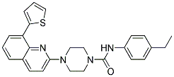 N-(4-ETHYLPHENYL)-4-[8-(2-THIENYL)QUINOLIN-2-YL]PIPERAZINE-1-CARBOXAMIDE Struktur