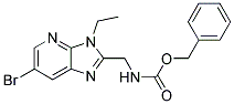 (6-BROMO-3-ETHYL-3H-IMIDAZO[4,5-B]PYRIDIN-2-YLMETHYL)-CARBAMIC ACID BENZYL ESTER Struktur