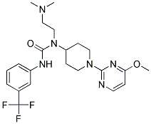 N-[2-(DIMETHYLAMINO)ETHYL]-N-[1-(4-METHOXYPYRIMIDIN-2-YL)PIPERIDIN-4-YL]-N'-[3-(TRIFLUOROMETHYL)PHENYL]UREA Struktur