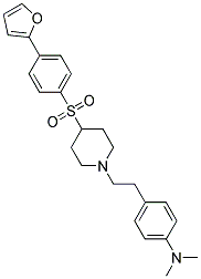 4-[2-(4-([4-(2-FURYL)PHENYL]SULFONYL)PIPERIDIN-1-YL)ETHYL]-N,N-DIMETHYLANILINE Struktur