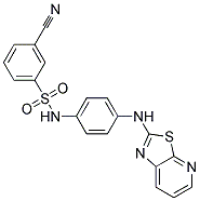 3-CYANO-N-[4-([1,3]THIAZOLO[5,4-B]PYRIDIN-2-YLAMINO)PHENYL]BENZENESULFONAMIDE Struktur