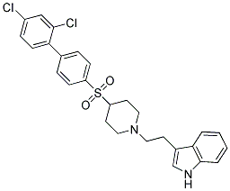 3-(2-(4-[(2',4'-DICHLOROBIPHENYL-4-YL)SULFONYL]PIPERIDIN-1-YL)ETHYL)-1H-INDOLE Struktur