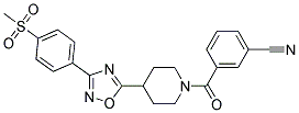 3-[(4-(3-[4-(METHYLSULFONYL)PHENYL]-1,2,4-OXADIAZOL-5-YL)PIPERIDIN-1-YL)CARBONYL]BENZONITRILE Struktur