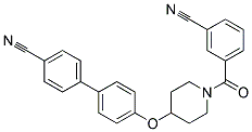 4'-([1-(3-CYANOBENZOYL)PIPERIDIN-4-YL]OXY)BIPHENYL-4-CARBONITRILE Struktur