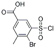 4-BROMO-3-CHLOROSULFONYL-5-METHYL-BENZOIC ACID Struktur