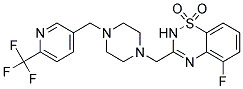 5-FLUORO-3-[(4-([6-(TRIFLUOROMETHYL)PYRIDIN-3-YL]METHYL)PIPERAZIN-1-YL)METHYL]-2H-1,2,4-BENZOTHIADIAZINE 1,1-DIOXIDE Struktur