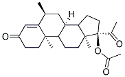 ACETIC ACID (6S,8R,10R,13S,17R)-17-ACETYL-6,10,13-TRIMETHYL-3-OXO-2,3,6,7,8,9,10,11,12,13,14,15,16,17-TETRADECAHYDRO-1H-CYCLOPENTA[A]PHENANTHREN-17-YL ESTER Struktur