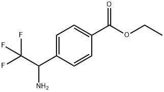 4-((S)-1-AMINO-2,2,2-TRIFLUORO-ETHYL)-BENZOIC ACID ETHYL ESTER Struktur