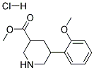 METHYL 5-(2-METHOXYPHENYL)PIPERIDINE-3-CARBOXYLATE HYDROCHLORIDE Struktur