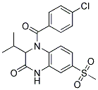 4-(4-CHLOROBENZOYL)-3-ISOPROPYL-7-(METHYLSULFONYL)-3,4-DIHYDROQUINOXALIN-2(1H)-ONE Struktur