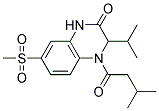 3-ISOPROPYL-4-(3-METHYLBUTANOYL)-7-(METHYLSULFONYL)-3,4-DIHYDROQUINOXALIN-2(1H)-ONE Struktur