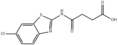 4-((6-CHLORO-1,3-BENZOTHIAZOL-2-YL)AMINO)-4-OXOBUTANOIC ACID Struktur