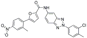 5-(2-METHYL-4-NITRO-PHENYL)-FURAN-2-CARBOXYLICACID [2-(3-CHLORO-4-METHYL-PHENYL)-2H-BENZOTRIAZOL-5-YL]-AMIDE Struktur