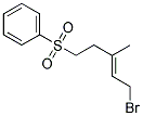 (5-BROMO-3-METHYL--PENT-3-ENE-1-SULFONYL)-BENZENE Struktur