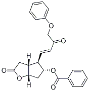 BENZOIC ACID (3AR,4R,5R,6AS)-2-OXO-4-((E)-3-OXO-4-PHENOXY-BUT-1-ENYL)-HEXAHYDRO-CYCLOPENTA[B]FURAN-5-YL ESTER Struktur