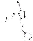 N-[4-CYANO-2-(3-PHENYL-PROPYL)-2H-PYRAZOL-3-YL]-FORMIMIDIC ACID ETHYL ESTER Struktur