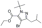 4-BROMO-1-(1,1-DIMETHYLETHYL)-3-(2-METHYLPROPYL)-1H-PYRAZOLE-5-CARBOXYLIC ACID ETHYL ESTER Struktur