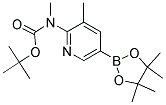 tert-Butyl N-methyl-N-[3-methyl-5-(4,4,5,5-tetramethyl-[1,3,2]dioxaborolan-2-yl)pyridin-2-yl]carbamate Struktur