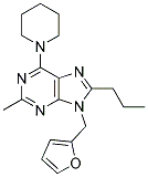 9-((FURAN-2-YL)METHYL)-2-METHYL-6-(PIPERIDIN-1-YL)-8-PROPYL-9H-PURINE Struktur