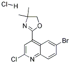 6-BROMO-2-CHLORO-4-(4,4-DIMETHYL-4,5-DIHYDRO-1,3-OXAZOL-2-YL)QUINOLINE HYDROCHLORIDE Struktur