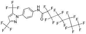 N1-{4-[3,5-DI(TRIFLUOROMETHYL)-1H-PYRAZOL-1-YL]PHENYL}-2,2,3,3,4,4,5,5,6,6, 7,7,8,8,8-PENTADECAFLUOROOCTANAMIDE Struktur