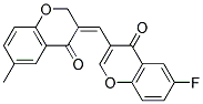 6-FLUORO-3-[(E)-(6-METHYL-4-OXO-2H-CHROMEN-3(4H)-YL-IDENE)METHYL]-4H-CHROMEN-4-ONE Struktur