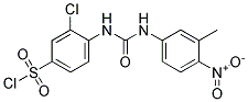 3-CHLORO-4-[3-(3-METHYL-4-NITRO-PHENYL)-UREIDO]BENZENESULFONYL CHLORIDE Struktur