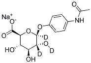 4-ACETAMIDOPHENYL B-D-GLUCURONIDE-D3, SODIUM SALT Struktur