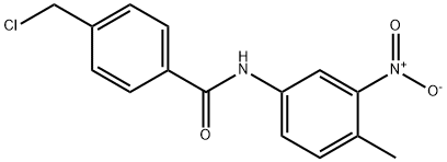 N-(4-METHYL-3-NITROPHENYL)-4-CHLOROMETHYLBENZAMIDE Struktur