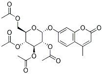 4-METHYLUMBELLIFERYL 2,3,4,6-TETRA-O-ACETYL-A-D-GLUCOPYRANOSIDE Struktur