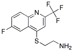 4-(2-AMINOETHYLTHIO)-6-FLUORO-2-(TRIFLUOROMETHYL)QUINOLIN Struktur