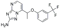 7-[1-[3-(TRIFLUOROMETHYL)PHENOXY]ETHYL][1,2,4]TRIAZOLO[1,5-A]PYRIMIDIN-2-AMIN Struktur