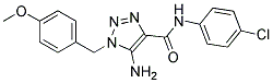 5-Amino-N-(4-chlorophenyl)-1-(4-methoxybenzyl)-1H-1,2,3-triazole-4-carboxamide Struktur