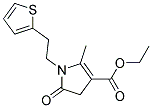 Ethyl 2-methyl-5-oxo-1-(2-thien-2-ylethyl)-4,5-dihydropyrrole-3-carboxylate Struktur