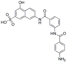 6-[3-(4-aminobenzamido)benzamido]-1-naphthol-3-sulfonicacid Struktur