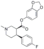 (3S,4S)-4-(4-FLUORO-PHENYL)-1-METHYL-PIPERIDINE-3-CARBOXYLIC ACID BENZO[1,3]DIOXOL-5-YL ESTER Struktur