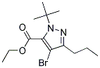 4-BROMO-1-(1,1-DIMETHYLETHYL)-3-PROPYL-1H-PYRAZOLE-5-CARBOXYLIC ACID ETHYL ESTER Struktur