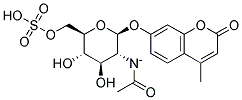 4-Methylumbelliferyl-6-sulfo-N-acetyl-b-D-glucosaminide Struktur