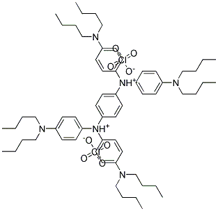 N,N,N',N'-TETRAKIS(4-DIBUTYLAMINOPHENYL)-P-PHENYLENEDIAMMONIUM DIPERCHLORATE Struktur