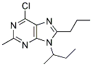 9-SEC-BUTYL-6-CHLORO-2-METHYL-8-PROPYL-9H-PURINE Struktur