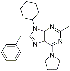 8-BENZYL-9-CYCLOHEXYL-2-METHYL-6-(PYRROLIDIN-1-YL)-9H-PURINE Struktur