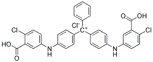 4,4'-BIS(3-CARBOXY-4-CHLOROANILINO)TRITYLIUM CHLORIDE Struktur