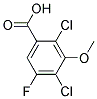 3-METHOXY-2,4-DICHLORO-5-FLUORO-BENZOIC ACID Struktur