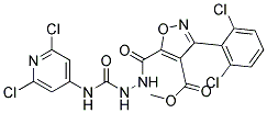 METHYL 3-(2,6-DICHLOROPHENYL)-5-[(2-{[(2,6-DICHLORO-4-PYRIDYL)AMINO]CARBONY L}HYDRAZINO)CARBONYL]ISOXAZOLE-4-CARBOXYLATE Struktur