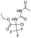 ETHYL 2-{[(ACETYLAMINO)CARBONYL]AMINO}-2-CHLORO-3,3,3-TRIFLUOROPROPANOATE Struktur