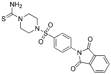 4-[4-(1,3-DIOXO-1,3-DIHYDRO-ISOINDOL-2-YL)-BENZENESULFONYL]-PIPERAZINE-1-CARBOTHIOIC ACID AMIDE Struktur